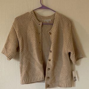 NWT Cream Button Cardigan